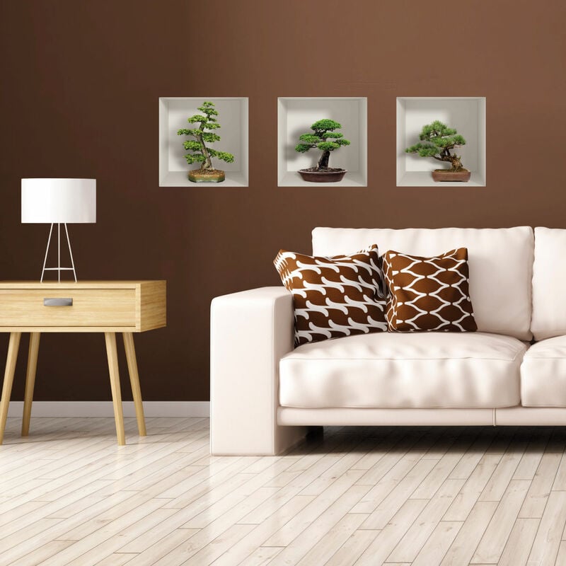 Stickers 3D bonsaïs trée japonais 30 x 90 cm
