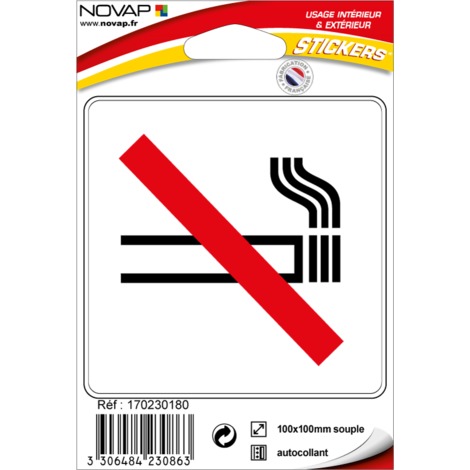Stickers adhésif - Interdiction de fumer - Zone non fumeur - 4230863