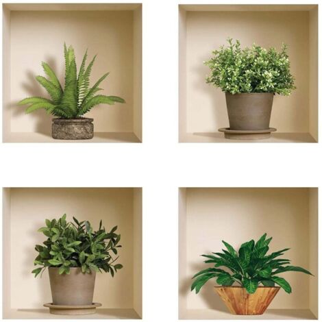 Stickers adhésifs 3D Sticker Mural Autocollant Petits Palmiers - Stickers muraux chambre adulte - Stickers muraux 3D - Decoration Murale Salon