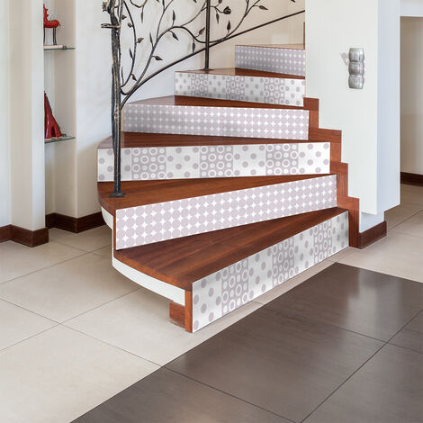 Stickers adhésifs escalier carrelages contremarche - BJORN - 2 bandes de 15x105cm