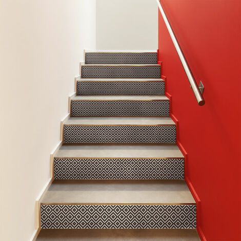 Stickers adhésifs escalier carrelages contremarche - CABAL - 2 bandes de 15x105cm