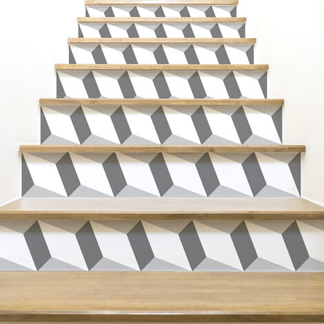 Stickers adhésifs escalier carrelages contremarche - DESIGN PASCALIA - 2 bandes de 15x105cm