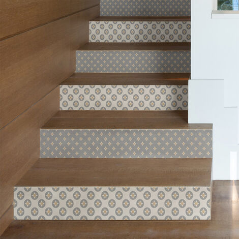 Stickers adhésifs escalier carrelages contremarche - KONRAD - 2 bandes de 15x105cm