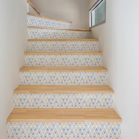 Stickers adhésifs escalier carrelages contremarche - TYGE - 2 bandes de 15x105cm