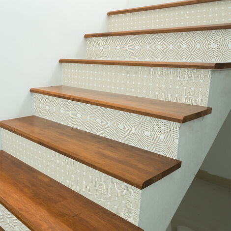 Stickers adhésifs escalier carrelages contremarche - ULLA - 2 bandes de 15x105cm