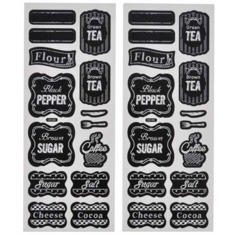 Stickers Ardoise "Cuisine" 10x25cm Noir