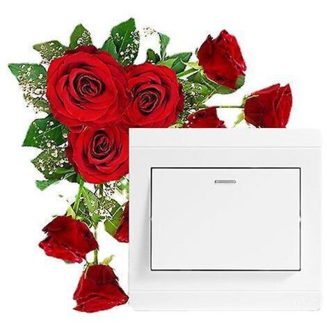 stickers Autocollants Fleurs Roses Chambre Salon Entre Dortoir Dcoration Intrieure Stickers Autocollants Autocollants
