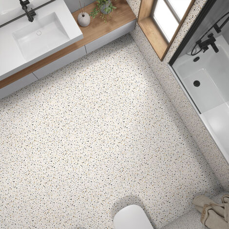 Stickers carrelage de sol anti-dérapant - Motif Terrazzo - 30x30 cm