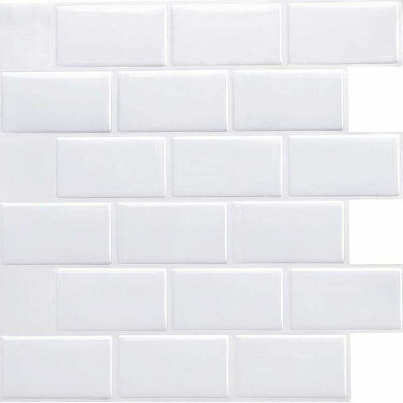 Stickers Carrelage pour Cuisine Salle de Bain, Credence Adhesive Cuisine, ImperméAble Carrelage Adhesif Carreaux de Autocollant Mural DéCoratif 4