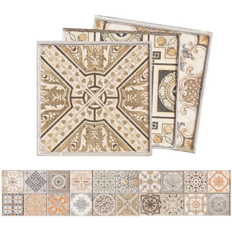 Stickers carrelage rétro aux couleurs simulées - Décoration intérieure auto-adhésifs et imperméablesbricolageStickers muraux