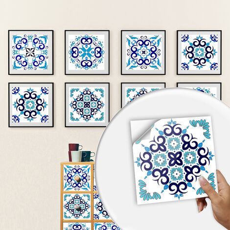 Set de 24 Stickers Carrelage au Design Portugais - 15x15CM - carrelages  Autocollant