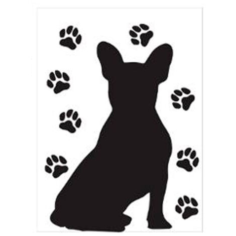 Stickers "Chien" 30x40cm Noir