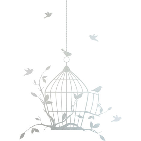 Stickers Dépoli - Cage Oiseaux - 27x37 cm