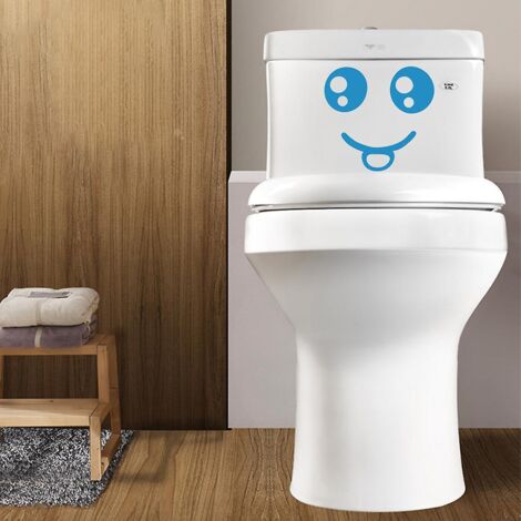 stickers Drle De Smiley (couleur Alatoire), Sticker Mural Drle Pour Wc, Salle De Bain, Cuisine, Pvc, 1 Couleur, Taille Unique