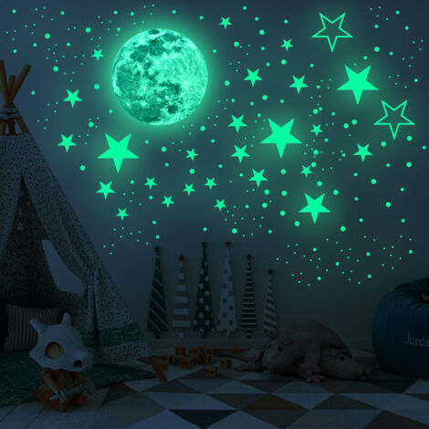 Stickers Fenetre Noël , Autocollants Lumineux, Lumineuses Stickers, Stickers muraux fluorescents 3D, pour Vitrine, Chambre d'enfants