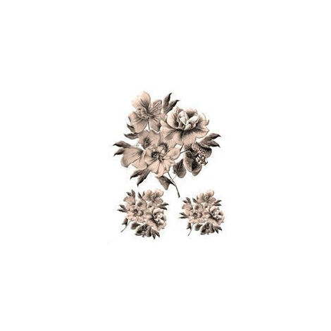 Stickers - Fleurs Marrons - 1 planche 65 x 85 cm