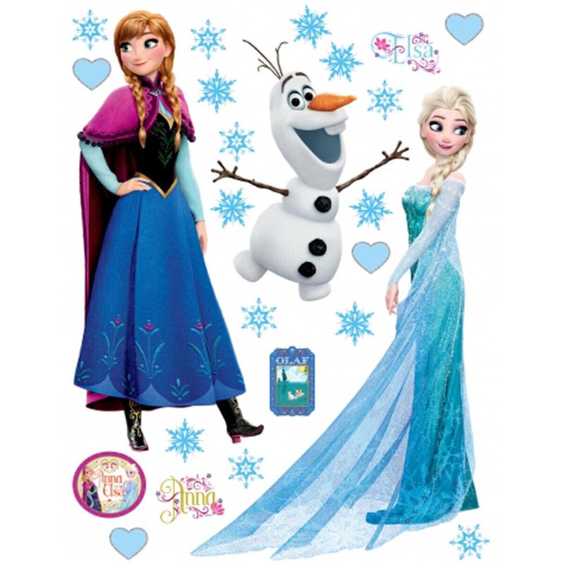 Ag Art - Stickers géant Anna Elsa & Olaf La Reine des Neiges Disney