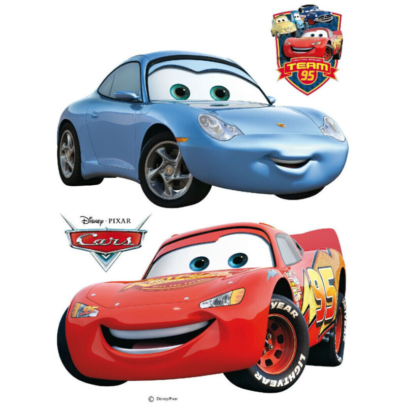 Stickers géant Cars Flash McQueen et Sally