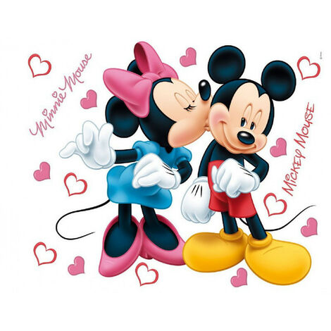 Stickers géant Mickey et Minnie Disney 42.5 x 65cm - Multicolor