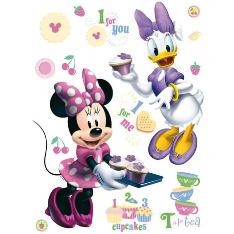 Stickers géant Minnie et Daisy Disney - Multicolor