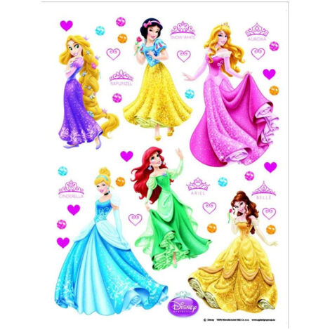 Stickers géant Princesses Disney 42.5 x 65 cm - Multicolor
