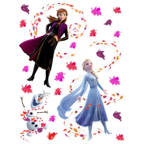 Stickers géants Disney - La Reine des Neiges 2 - modèle Vent d'automne 65 CM x 85 CM - Multicolor