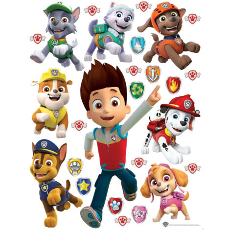 Stickers géants Pat'Patrouille - Ryder et ses Amis - 65 CM x 85 CM