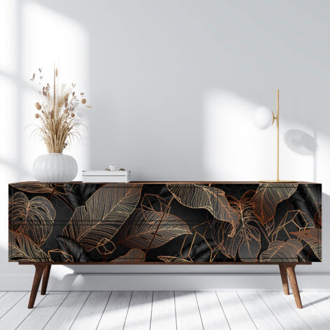 Stickers meuble - Feuilles - 30 x 120 cm - Adhésif MAT