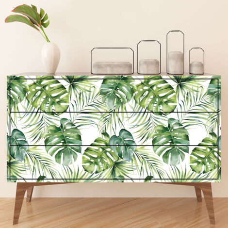 Stickers meuble - Feuilles - 40 x 80 cm - Adhésif MAT