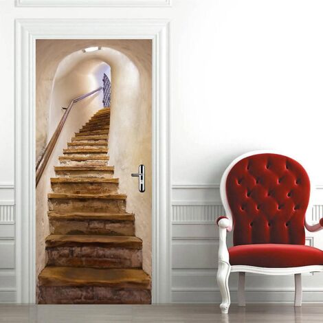 Stickers muraux 3D vintage pour la décoration intérieure de la chambre - Effet trompe-l'œil