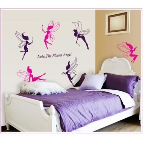 Stickers Muraux Amovibles Fées Des Fleurs Anges - Décoration Chambre D\'Enfant