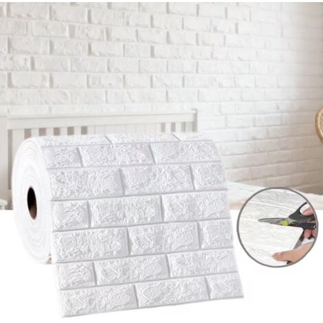 Stickers muraux auto-adhésifs,6 mètres de long,panneaux muraux en mousse imitation brique,papier peint décoratif pour la maison,imperméables.