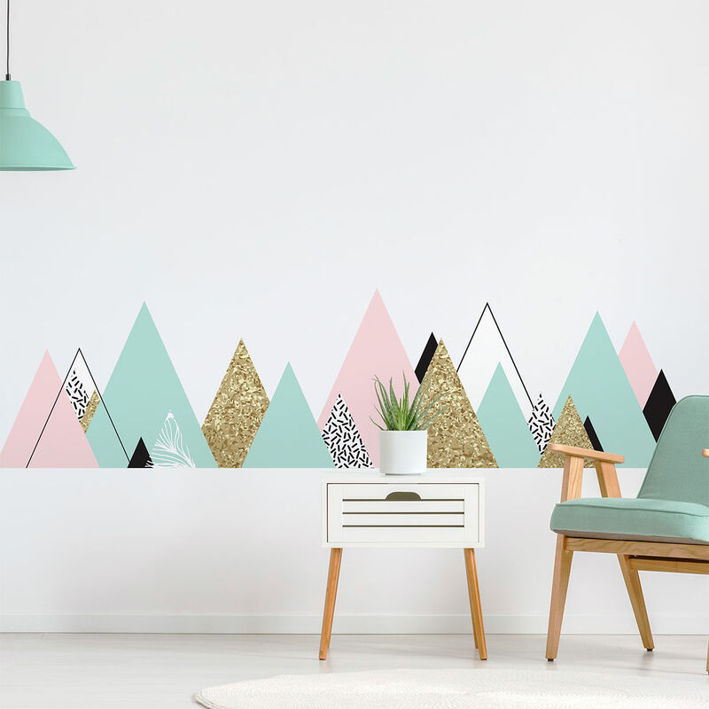 Stickers muraux - Décoration chambre salon - Autocollant Sticker mural géant montagnes scandinaves tatras - 70X115cm