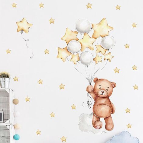 stickers Muraux De Dcoration De Chambre D'enfant - Jaune, Stickers Muraux De Dessins Anims, Poster D'art Mural Diy, Stickers D'art  Dcoller Et  Co