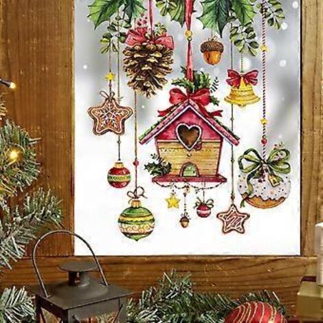 Stickers muraux décoratifs de Noël SZTXJ, 30 x 35 cm, pour la décoration de votre maison et de vos fêtes de fin d'année.