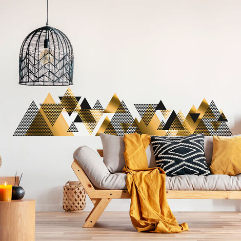 Stickers muraux - Décoration chambre salon - Autocollant Sticker mural géant montagnes scandinaves LAURENTIKES - 60x90cm