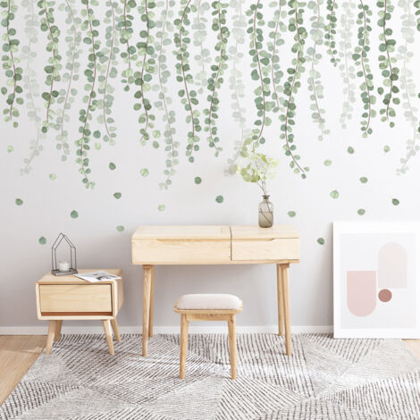 Stickers Muraux Feuilles de Vigne Autocollants Muraux Eucalyptu