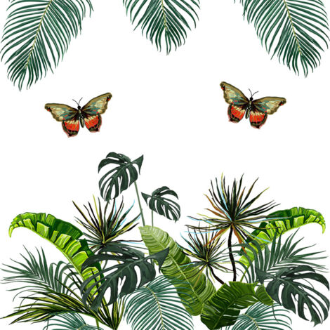 Stickers muraux Feuilles Vertes - Motifs de Feuilles de Plantes -bricolagePapiers peints décoratifs muraux et fresques murales