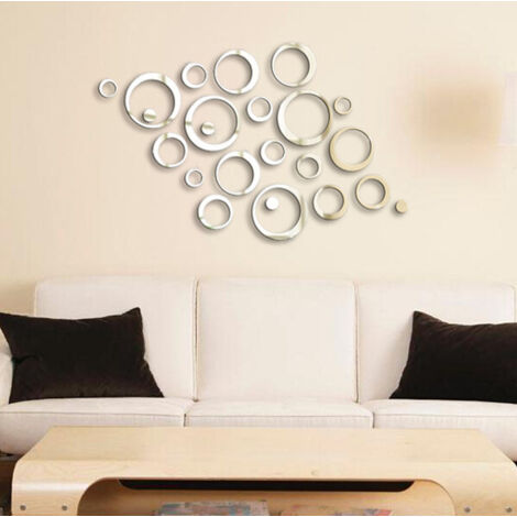 Stickers muraux personnalité de la mode stickers muraux en trois dimensions décoration murale en trois dimensions stickers muraux ronds-Ensoleillé