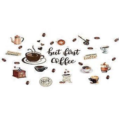 Stickers muraux pour café et cuisine : citations et lettres