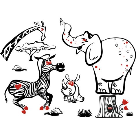 STICKERS MURAUX POUR ENFANTS, ENSEMBLES BICOLORE