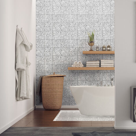 Stickers muraux - Sticker Mural Carrelage adhésif Cuisine Salle de Bain - 60 STICKERS CARRELAGES TERRAZZO - 60stickers10x10cm