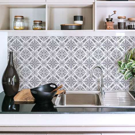 Stickers muraux - Sticker Mural Carrelage adhésif Cuisine Salle de Bain - 9 STICKERS CARRELAGES AZULEJOS VERMA - 9stickers10x10cm