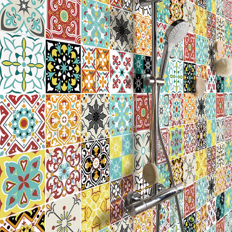 Stickers muraux - Sticker Mural Carrelage adhésif Cuisine Salle de Bain - 30 stickers carrelages geralfia - 30stickers15x15cm