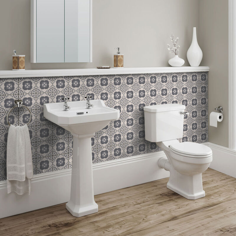 Sticker Mural Carrelage adhésif Cuisine Salle de Bain - 60 stickers carrelages azulejos carla - 60stickers10x10cm