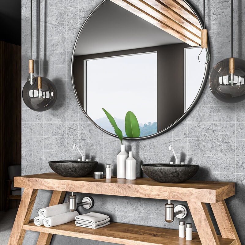 Sticker Mural Carrelage adhésif Cuisine Salle de Bain - 60 stickers carrelages effet pierres - 60stickers20x20cm