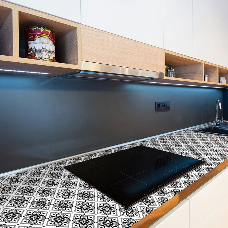 Stickers muraux - Sticker Mural Carrelage adhésif Cuisine Salle de Bain - 60 stickers carrelages meuble vidal - 60stickers20x20cm