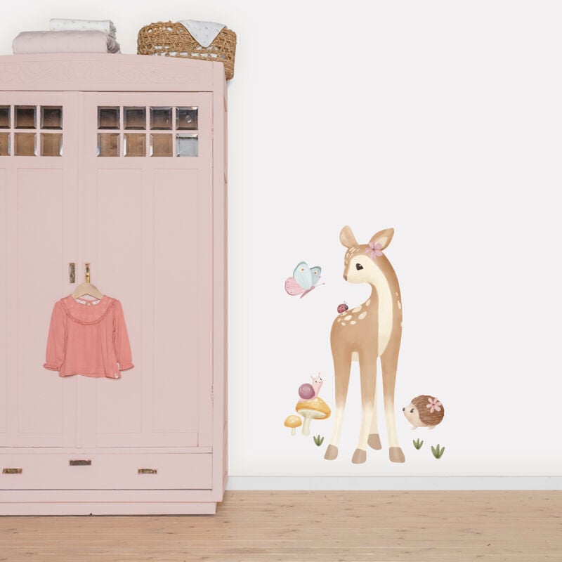 Little Dutch - Stickers muraux Vintage Fairy Garden 50 x 80cm Multicolore