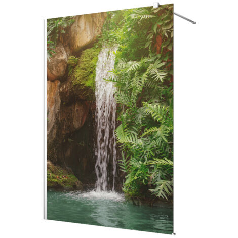 Stickers paroi de douche dépoli - Cascade - 150 x 200 cm