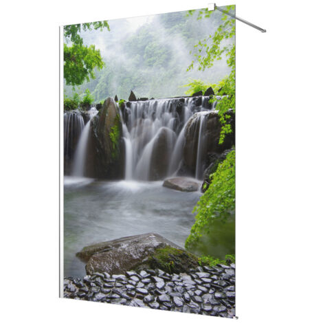 Stickers paroi de douche dépoli - Cascades - 140 x 200 cm